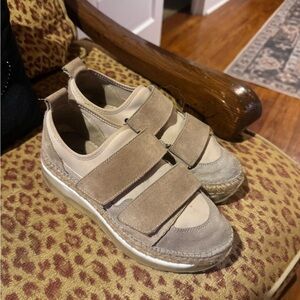 Free People Tan Suede Sneakers